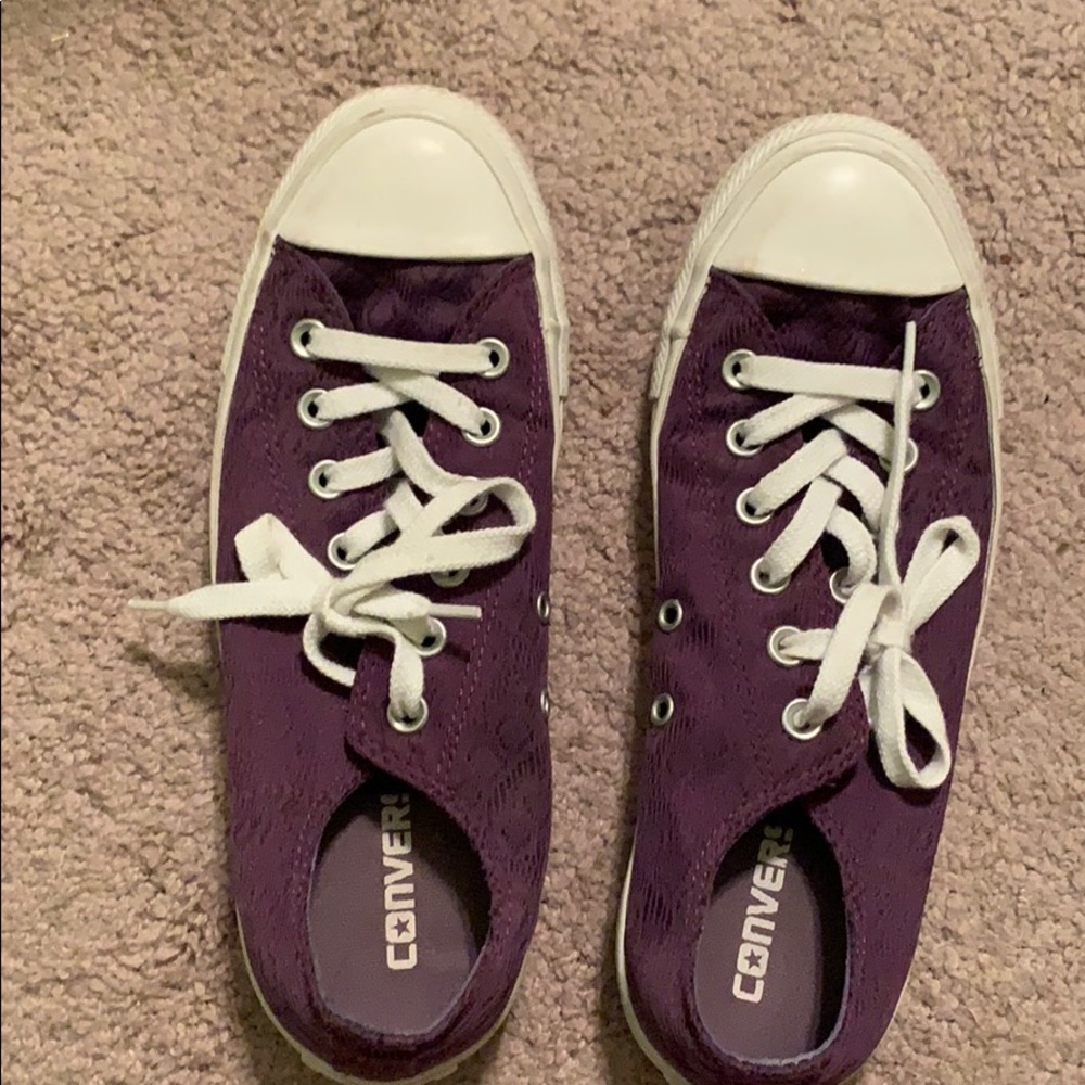 Purple Low Top Converse